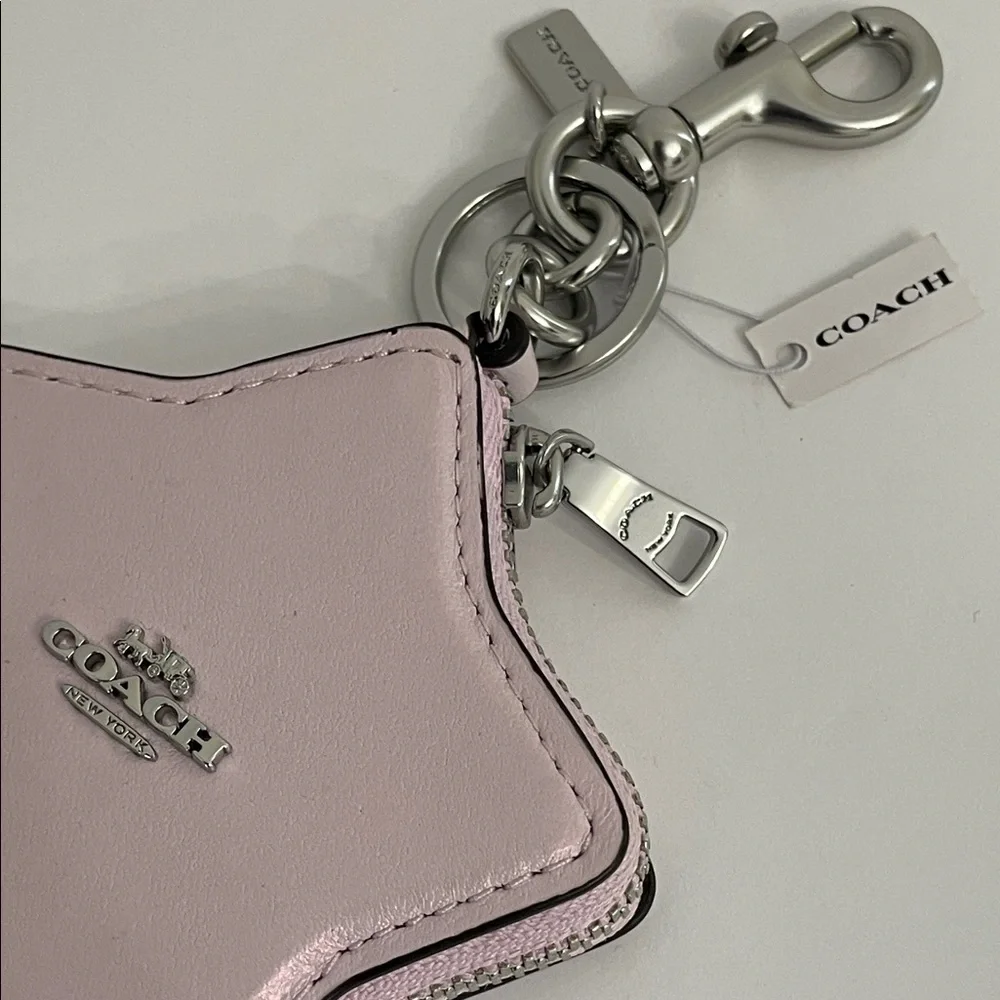 NWT Coach Star Bag Charm Coin Case Pouch Key Fob - Picture 8 of 11